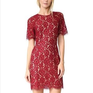 Pretty red lace dress - “spencer” by wayf